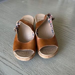 Crocs wedges sandals size 8